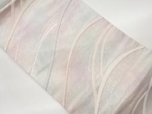 引箔曲線模様織出し名古屋帯